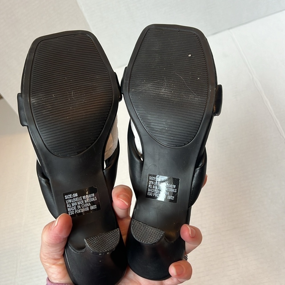 London Fog Women’s Louelle, Black Heeled Sandals, Size‎ 8M + - Picture 6 of 6